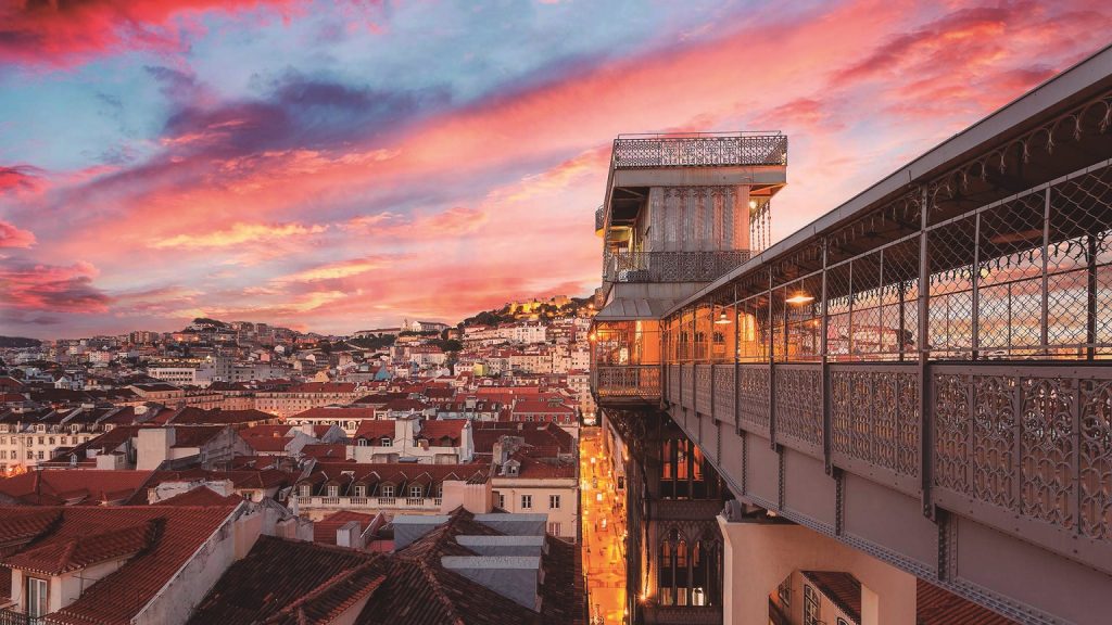 Chiado district skyline
